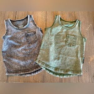 Little Bipsy Acid Wash Tank lot of two 6-12 months